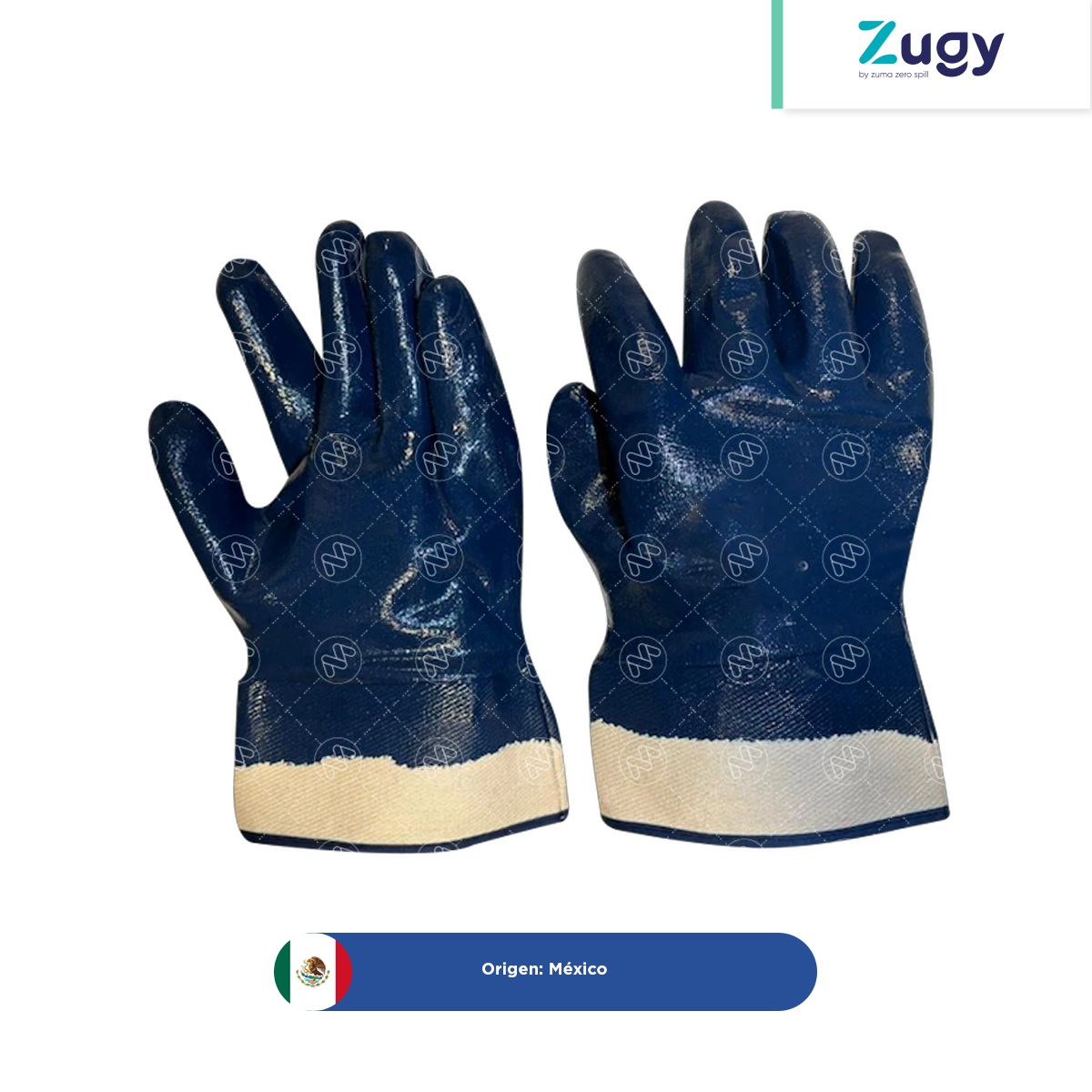 guantes recubiertos de nitrilo con puno de seguridad zugy 001