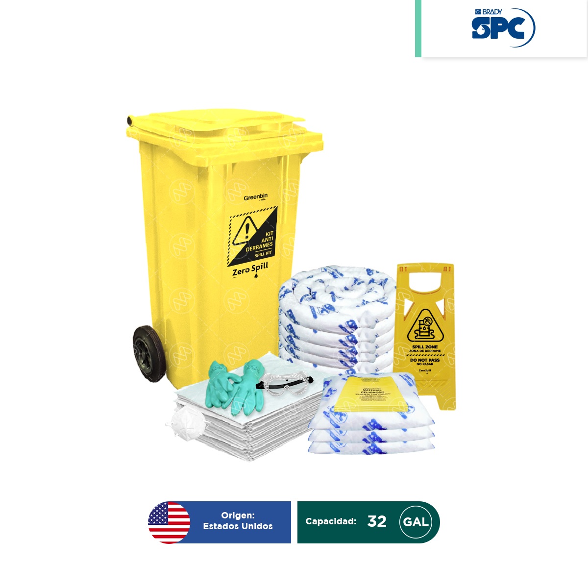 kit antiderrames movil aceite 32 gal spc 001