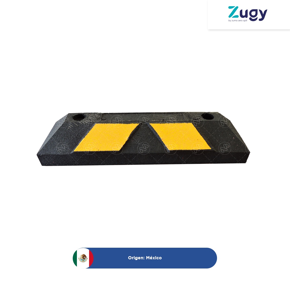 tope para estacionamiento zugy negro franjas amarillas 001