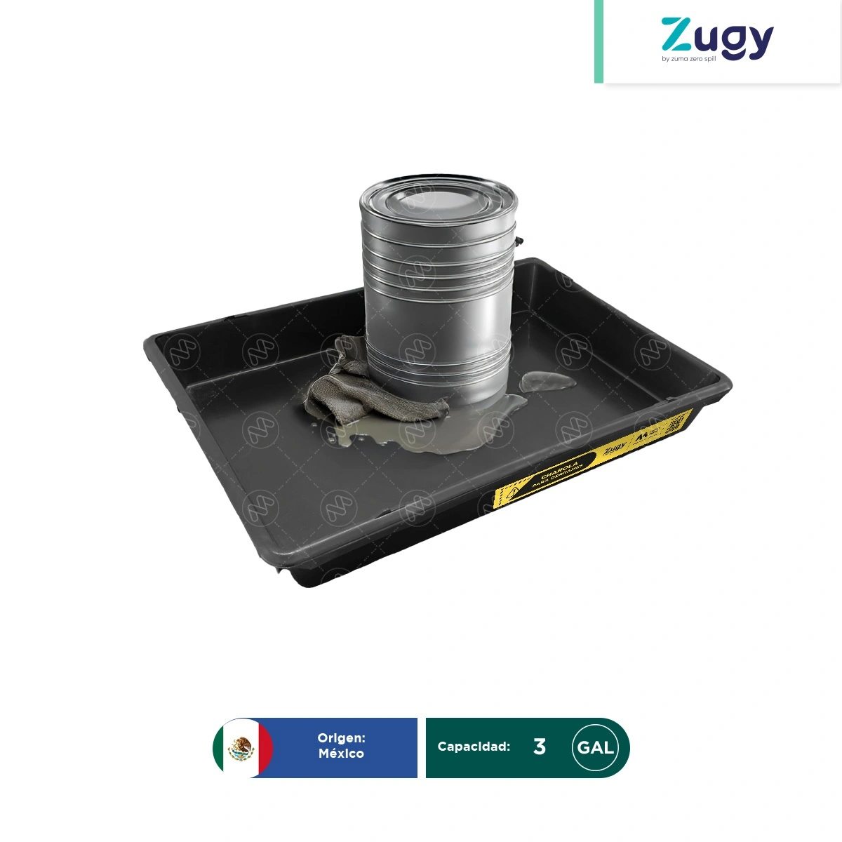 charola-para-derrames-negra-zugy-12-l-3-gal-001 CHAROLA 3 GALONES